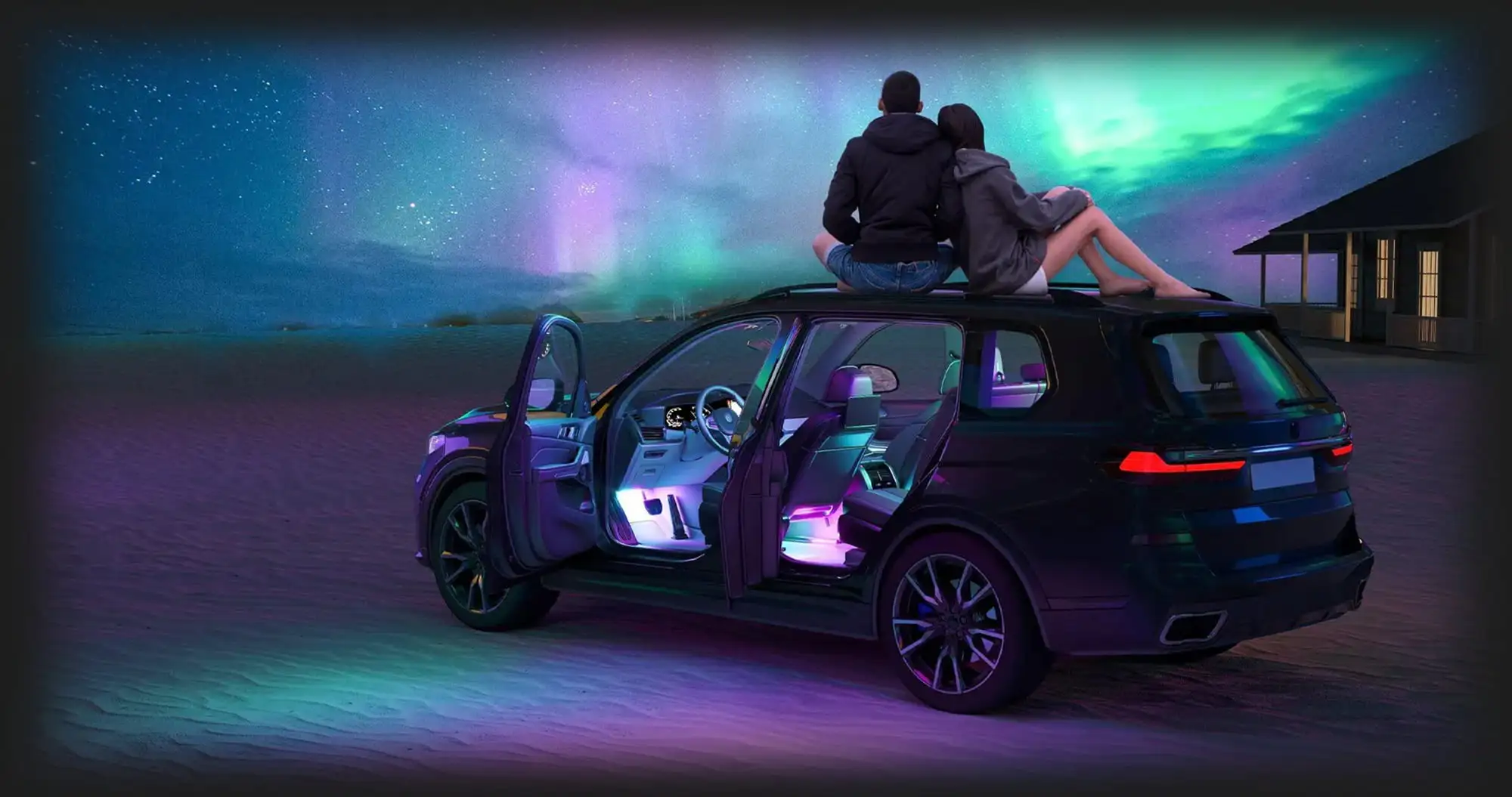 Набір розумного підсвічування для автомобіля Govee H7090 RGBIC Interior Car Lights (Black)