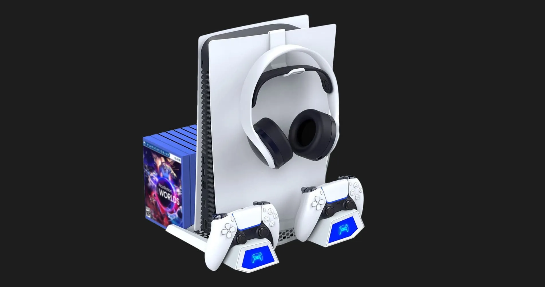 Зарядна станція iPega PG-P5023A із системою охолодження для Sony PS5/PS Slim PS5/PRO (White)