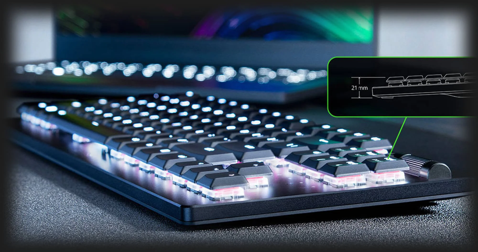 Клавіатура механічна RAZER DeathStalker V2 Pro TKL, Red Switch, (Black) (RZ03-04370800-R3R1) (UA)