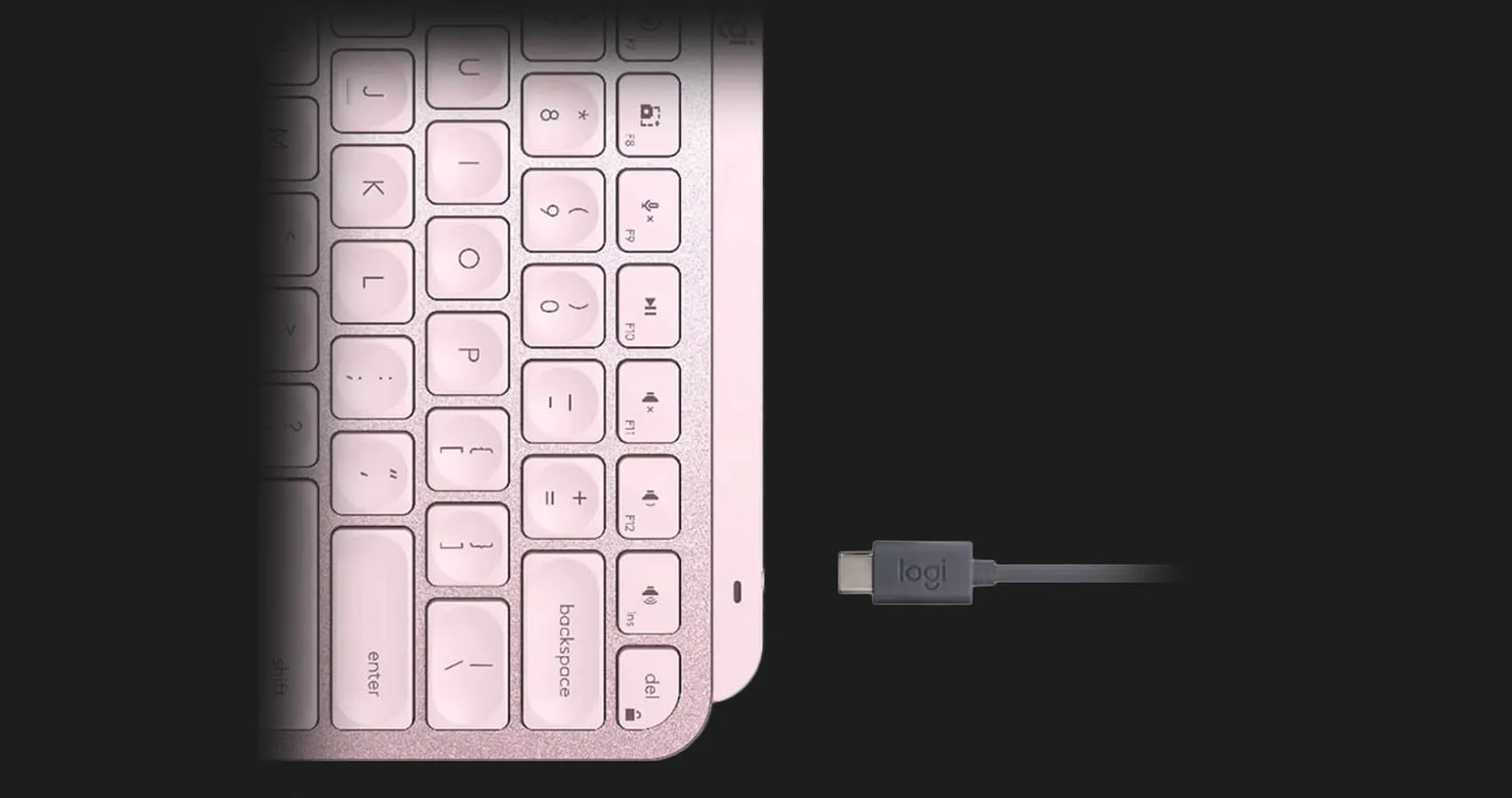 Клавіатура бездротова Logitech MX Keys Mini Wireless Illuminated UA (Rose) (UA)