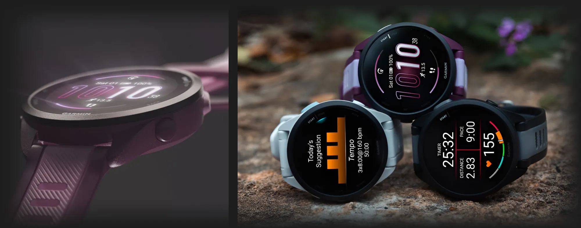 Garmin Forerunner 165 (Black/Slate Gray)