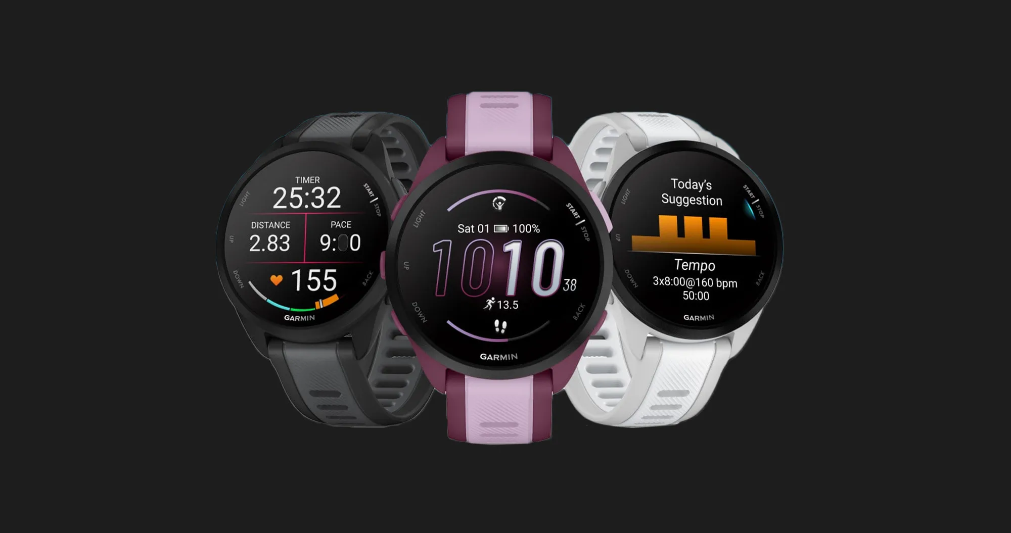Garmin Forerunner 165 (Black/Slate Gray)