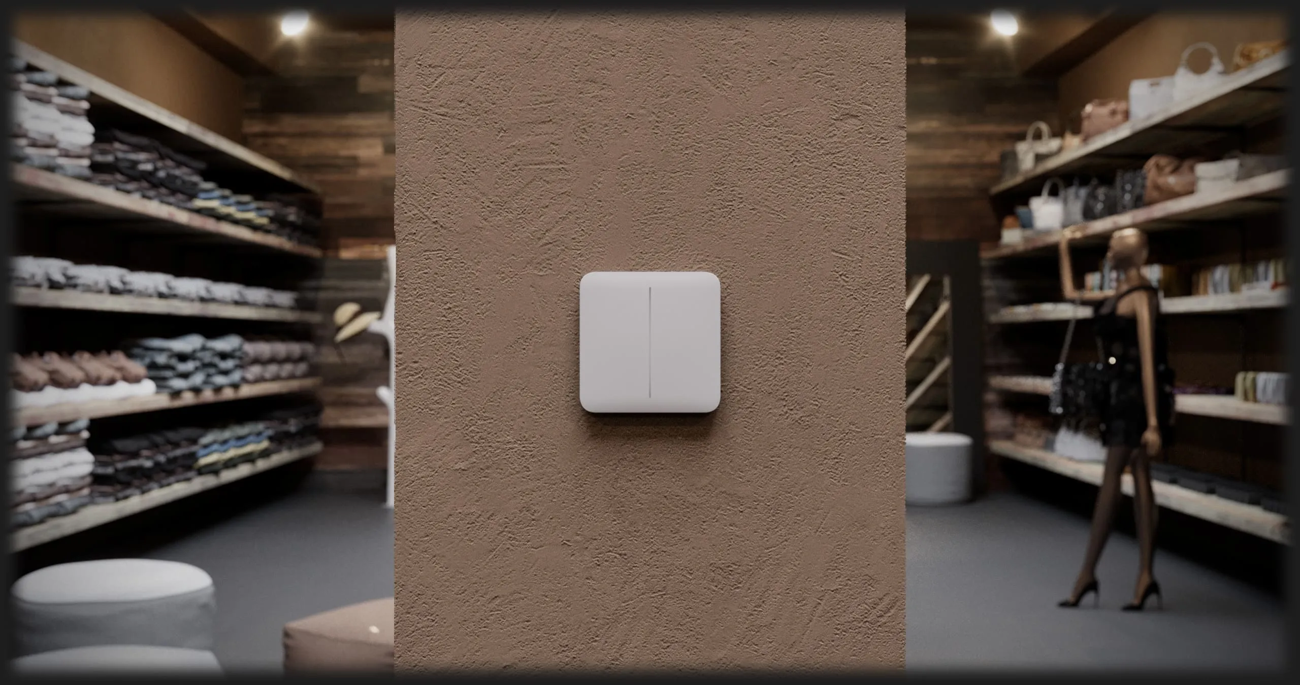 Вимикач двоклавішний Ajax LightSwitch (White)