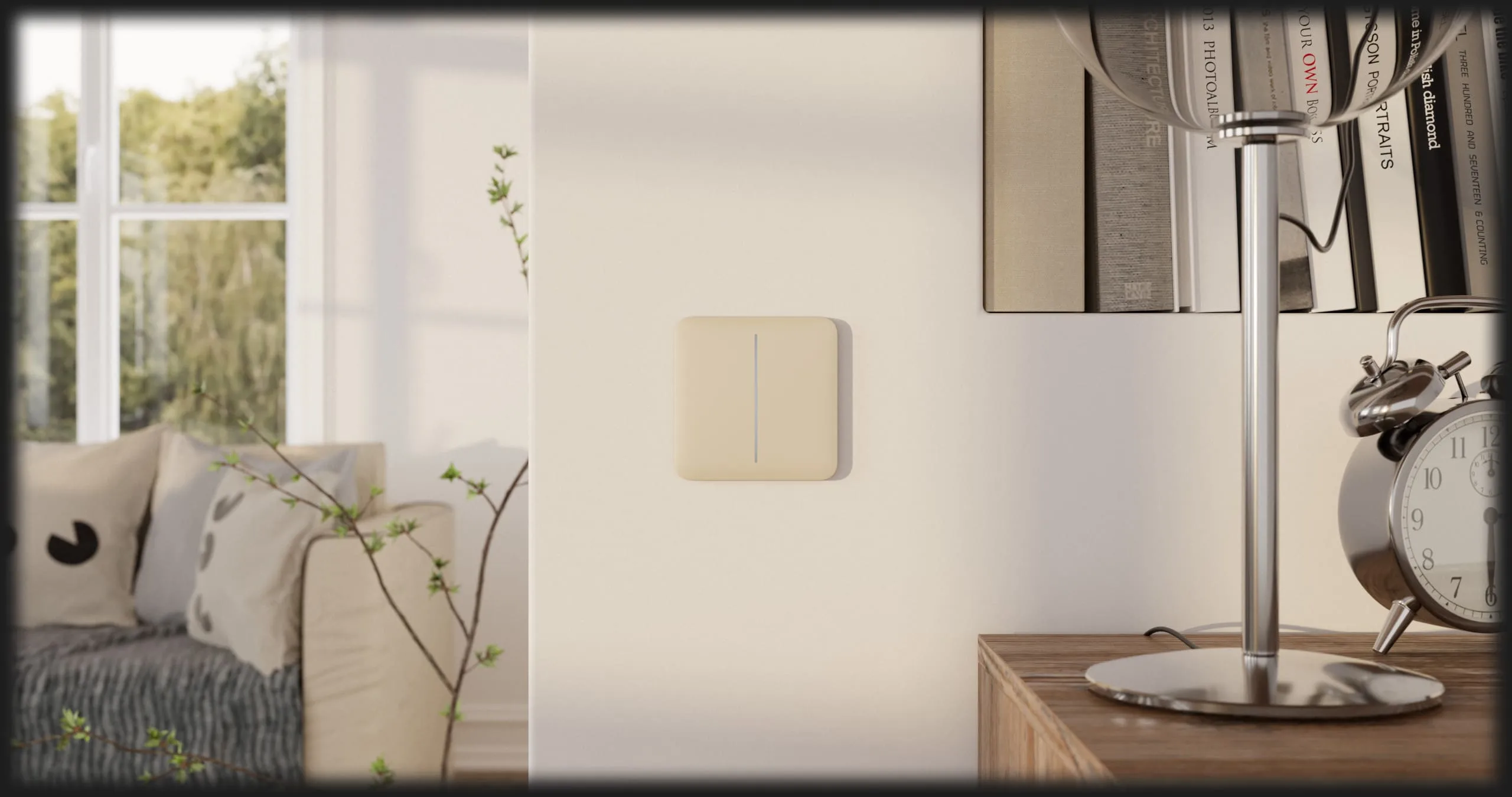 Вимикач двоклавішний Ajax LightSwitch (Black)