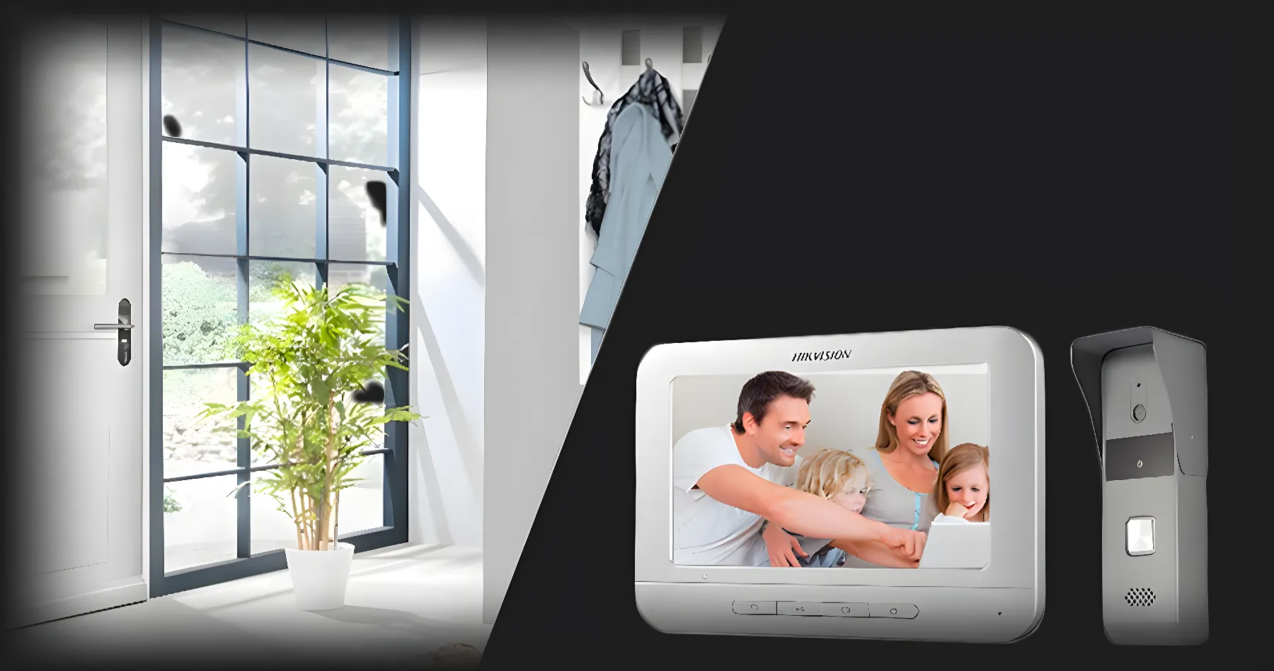 Комплект відеодомофону Hikvision DS-KIS203T (White)