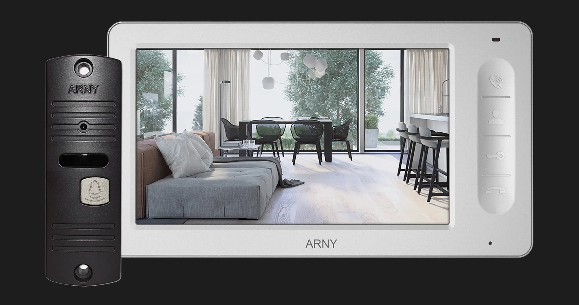 Комплект відеодомофону Arny AVD-7006 (Black/Grey)