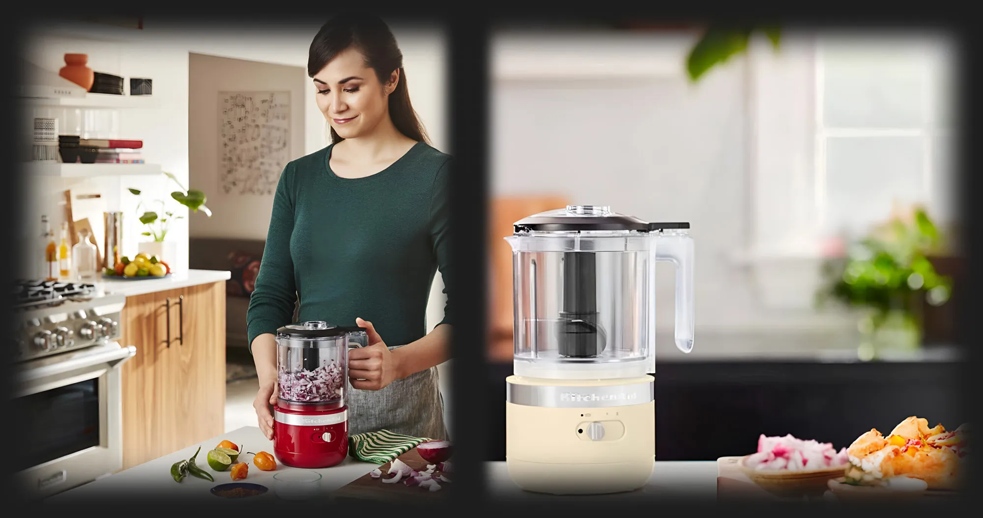 Кухонний мінікомбайн KitchenAid 1,3 л бездротовий (Cream)