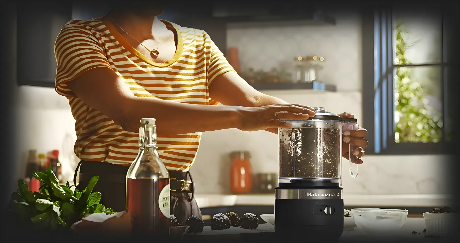 Кухонний мінікомбайн KitchenAid 1,3 л бездротовий (Black Matte)