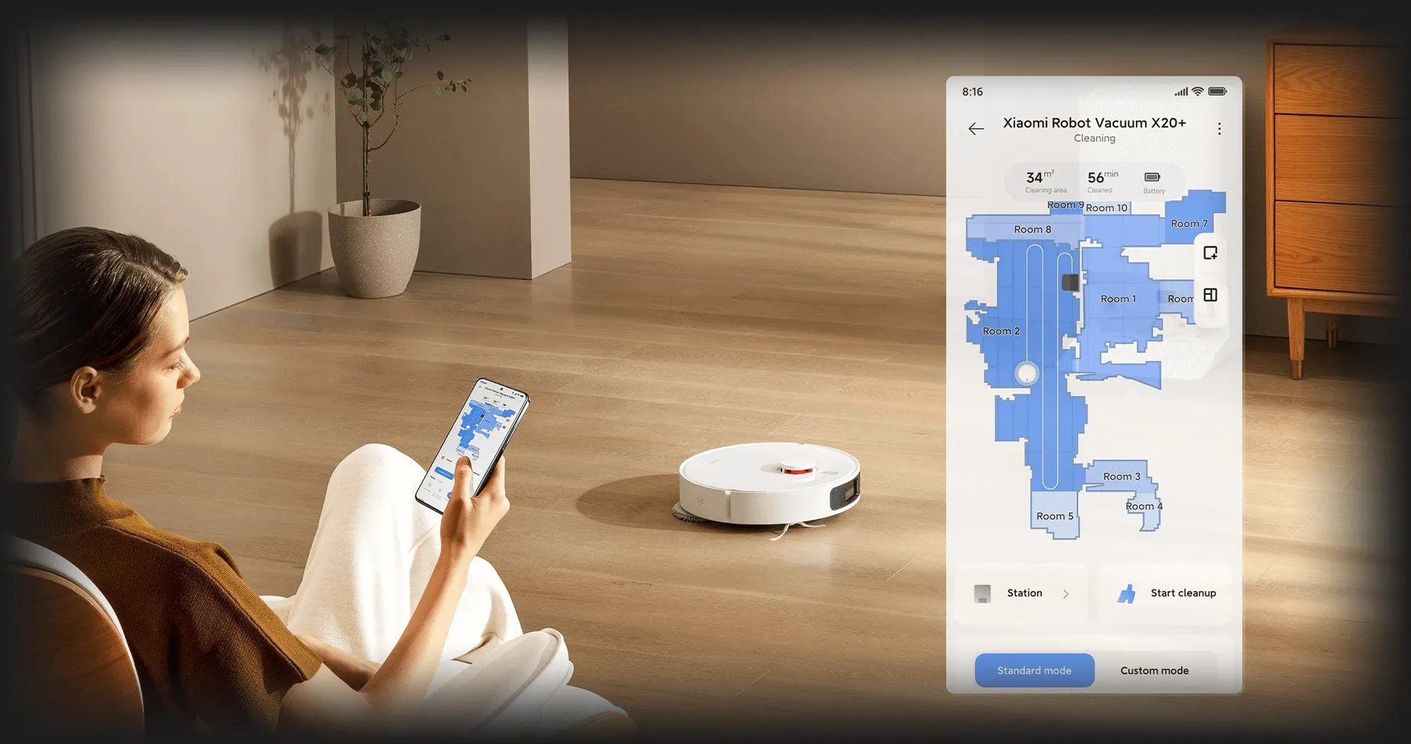 Робот-пилосос Xiaomi Robot Vacuum X20+ (White)