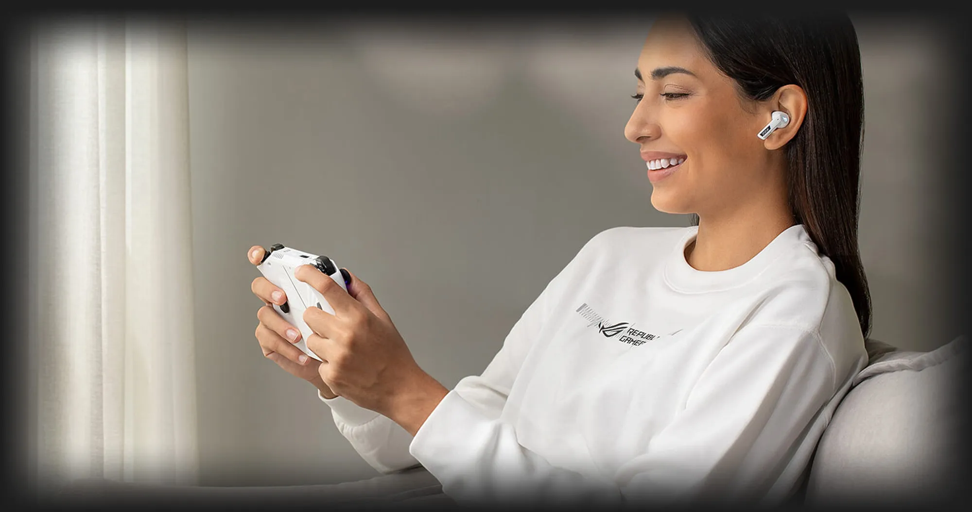 Ігрова гарнітура ASUS ROG Cetra True Wireless SpeedNova (White)