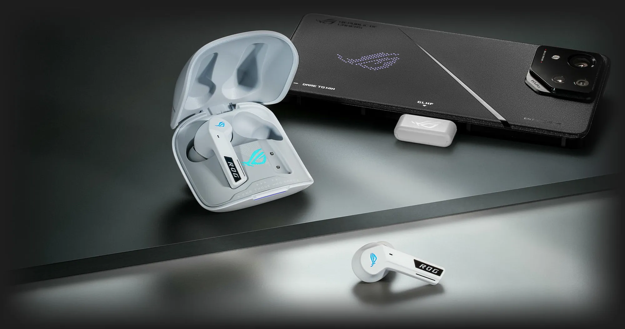 Ігрова гарнітура ASUS ROG Cetra True Wireless SpeedNova (White)