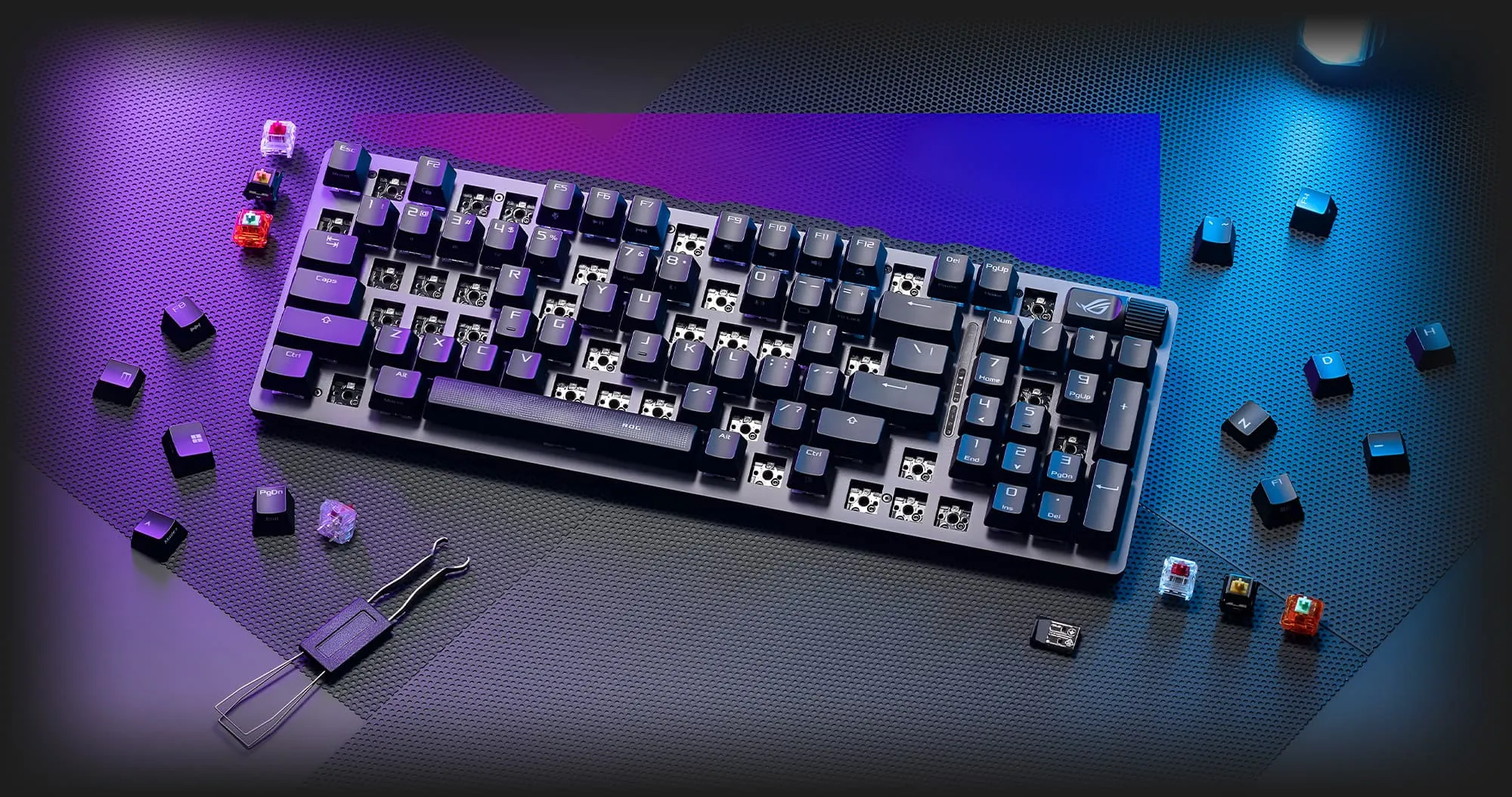 Клавіатура ігрова ASUS ROG Strix Scope II 96 Wireless NX Snow EN PBT (UA)