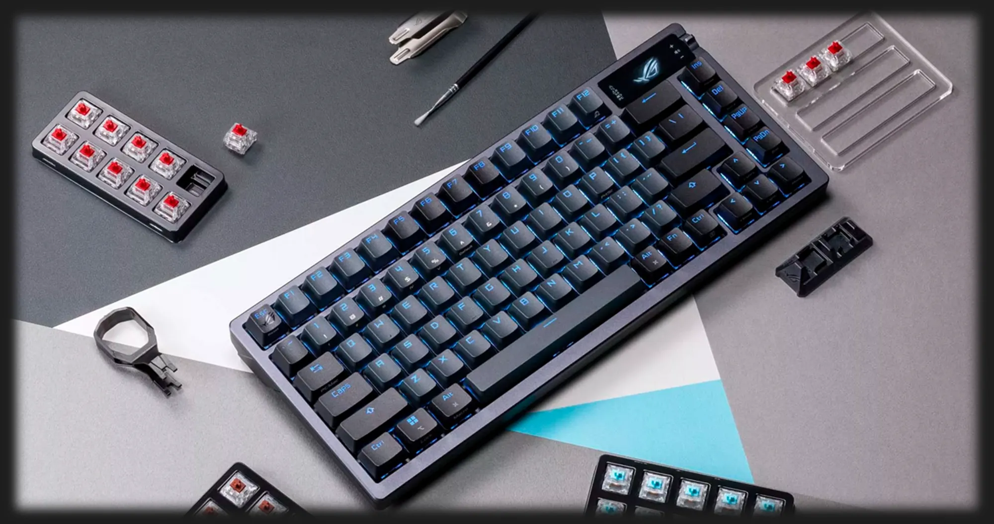 Клавіатура ігрова ASUS ROG Azoth NX Red EN PBT (Black) (UA)