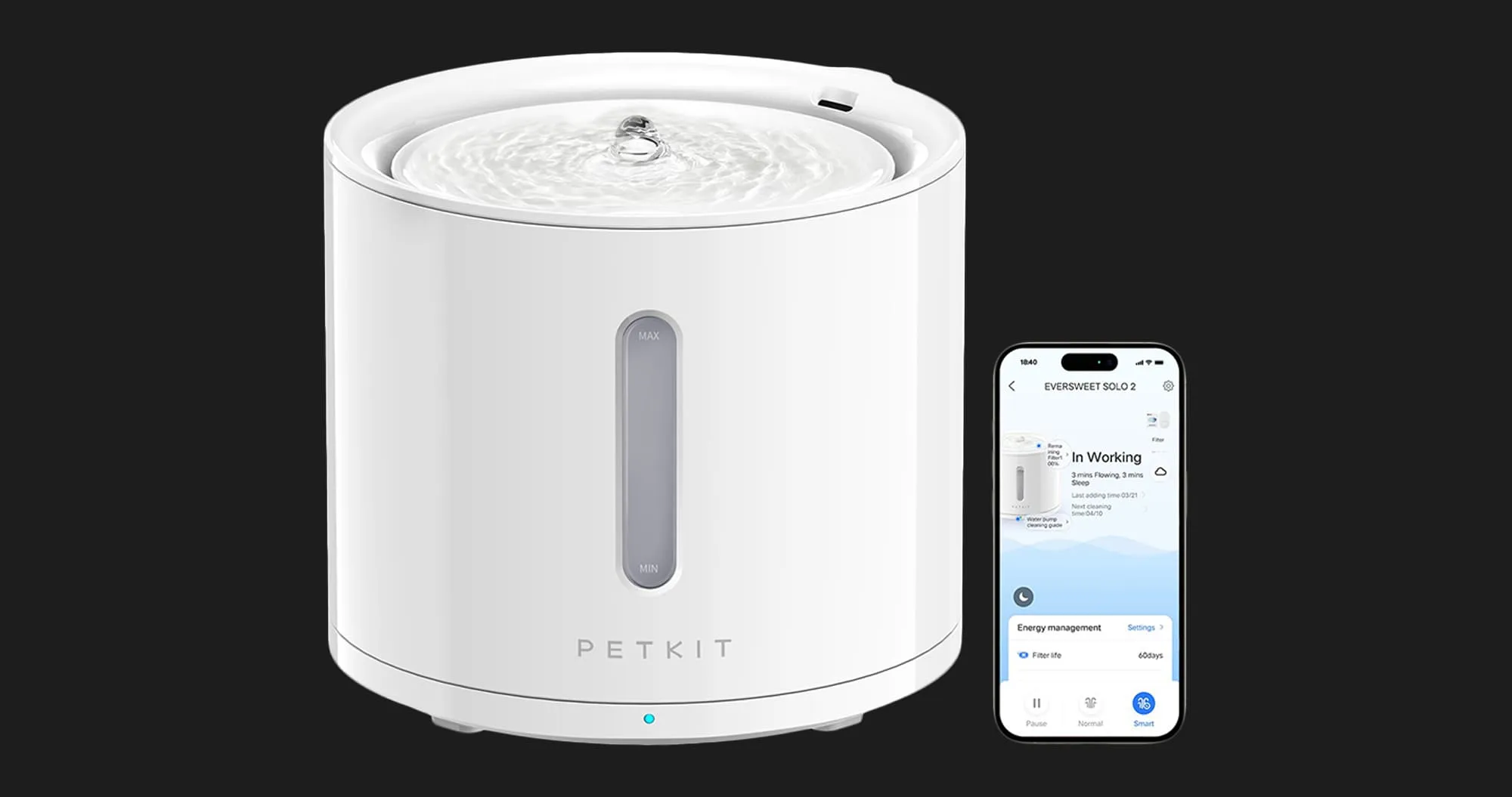 Поїлка PETKIT Eversweet Solo 2 Smart Pet Drinking Fountain (White)