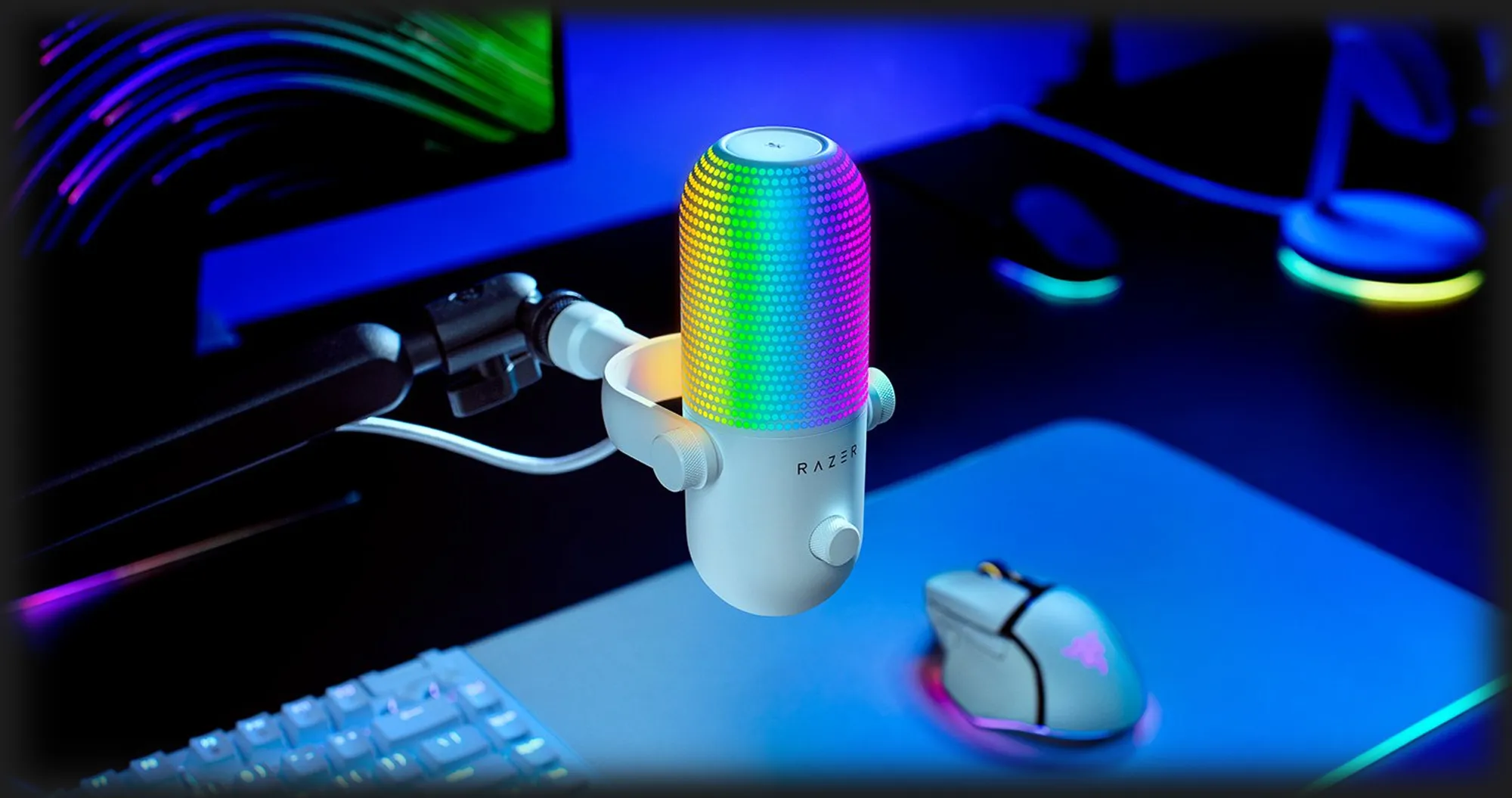 Мікрофон Razer Seiren V3 Chroma (Black) (RZ19-05060100-R3M1) (UA)