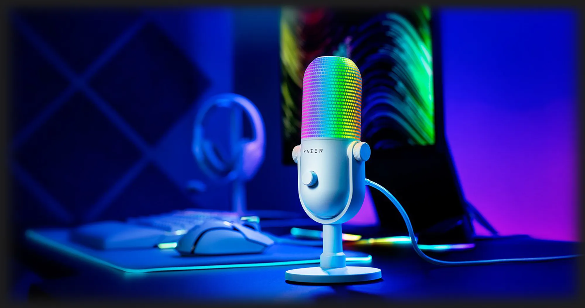 Мікрофон Razer Seiren V3 Chroma (Black) (RZ19-05060100-R3M1) (UA)