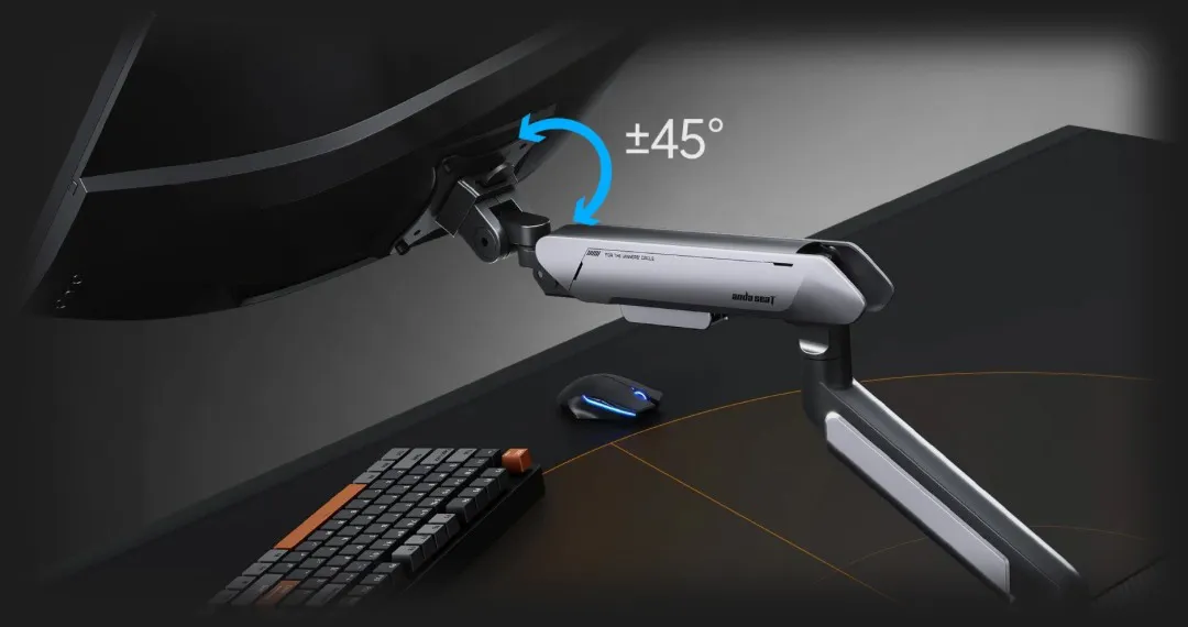 Настільне кріплення для монітора Anda Seat Stealth PRO II RGB 17”-42” (Titanium) (UA)