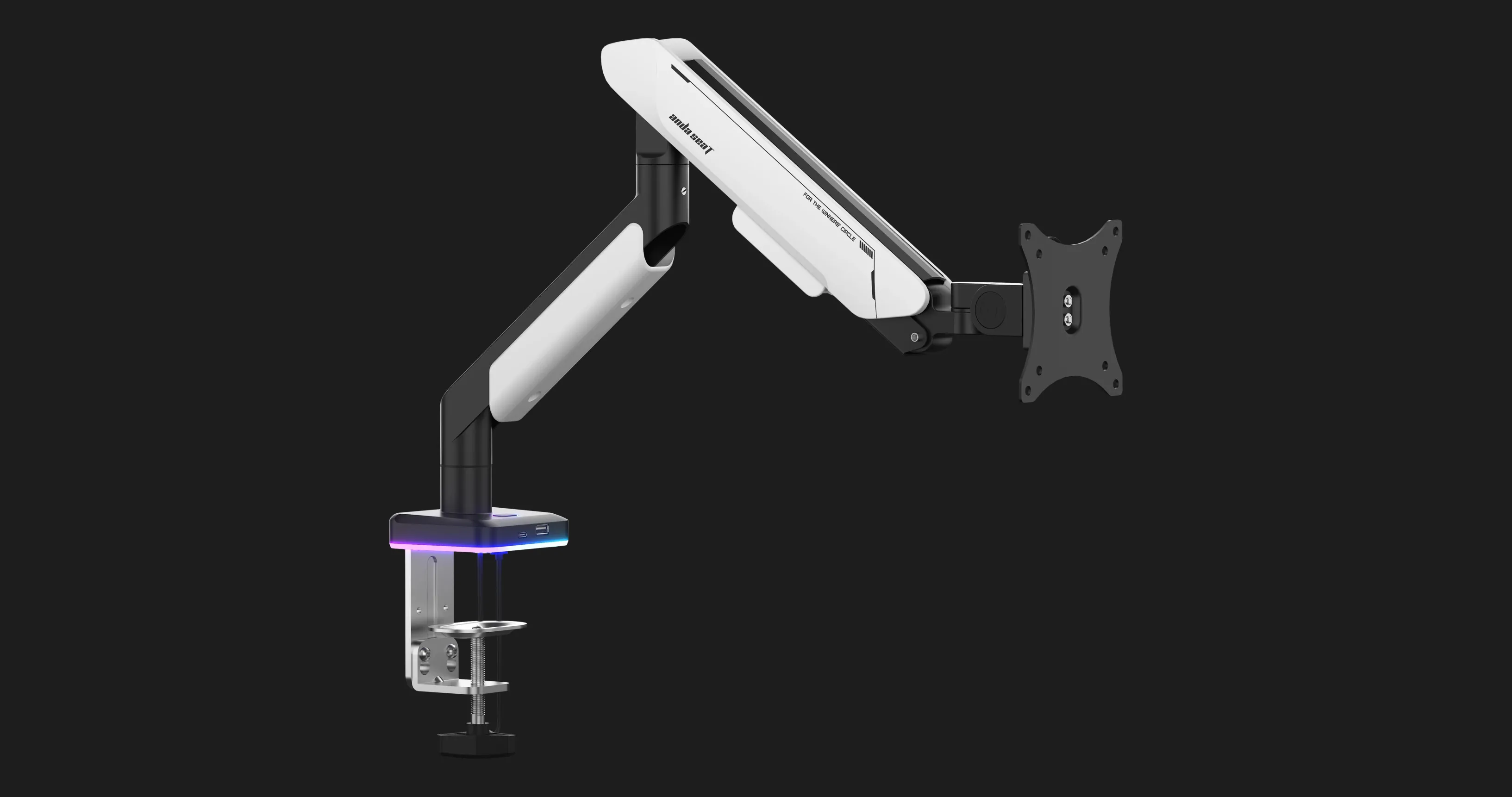 Настільне кріплення для монітора Anda Seat Stealth PRO II RGB 17”-42” (Titanium) (UA)