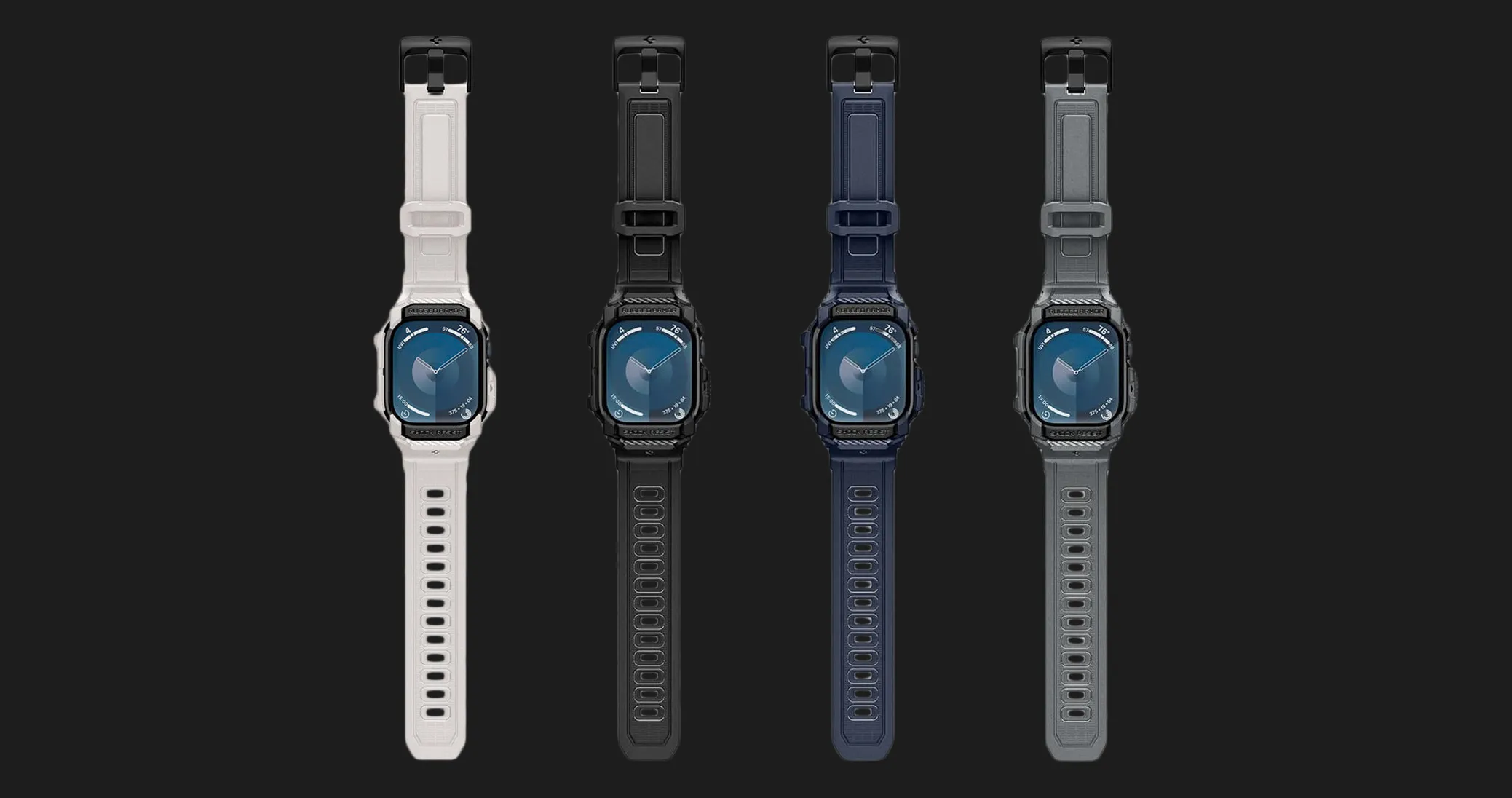 Чохол-ремінець Spigen Rugged Armor Pro для Apple Watch 46mm 2024 (Navy Blue)