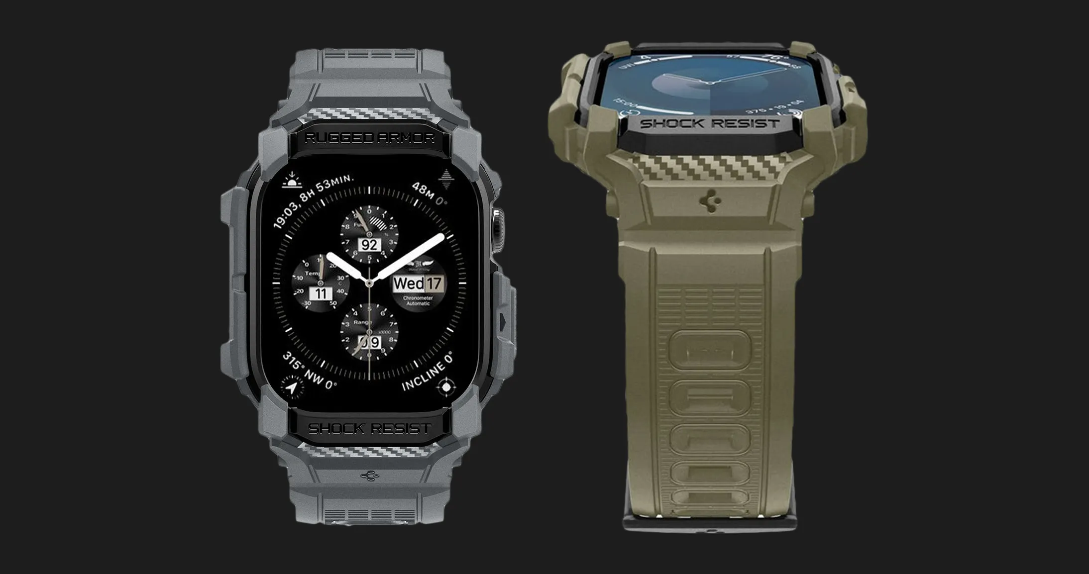 Чохол-ремінець Spigen Rugged Armor Pro для Apple Watch 46mm 2024 (Navy Blue)