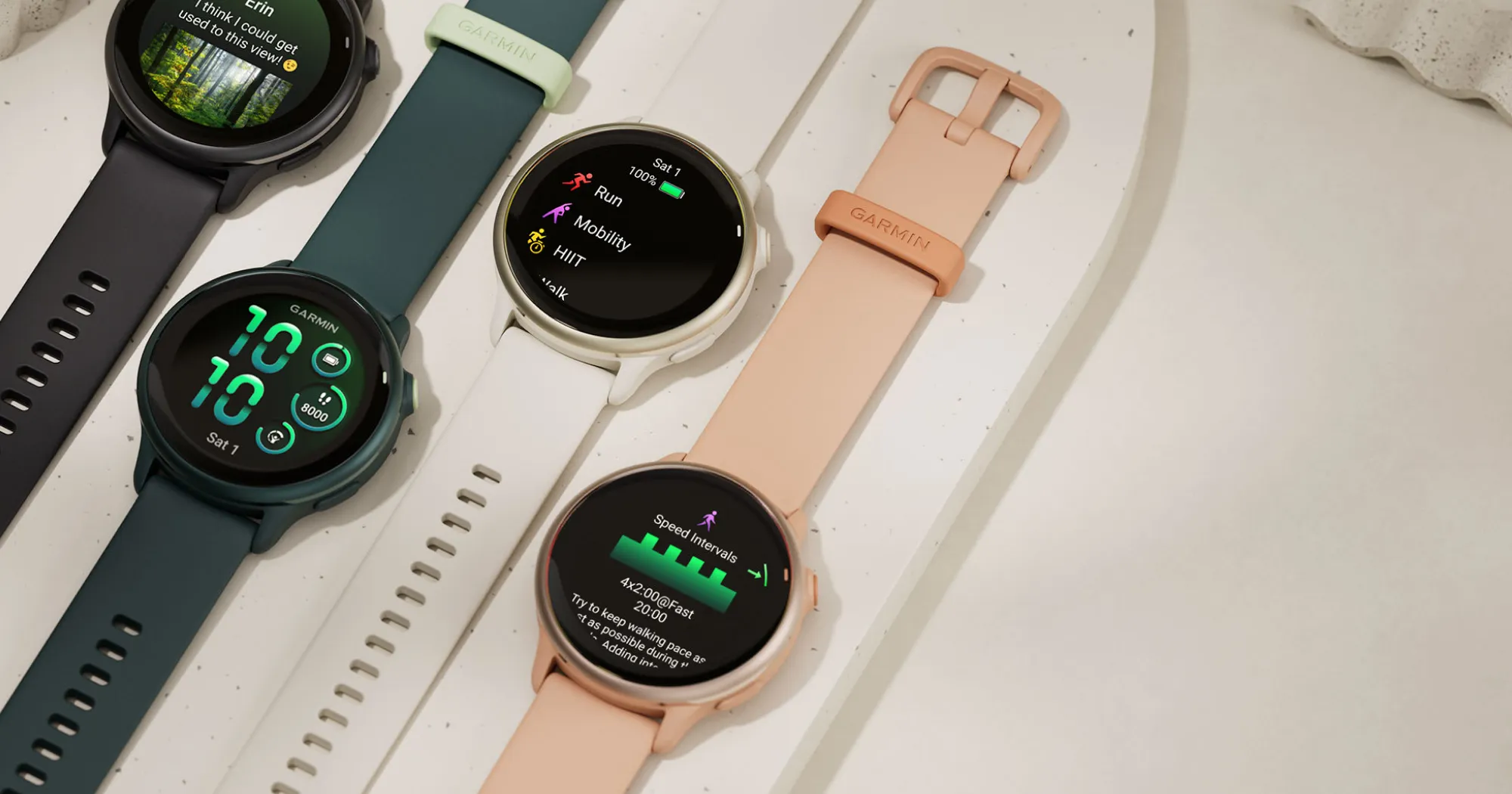 Garmin Vivoactive 6 Metallic Pink Dawn with Pink Dawn Band