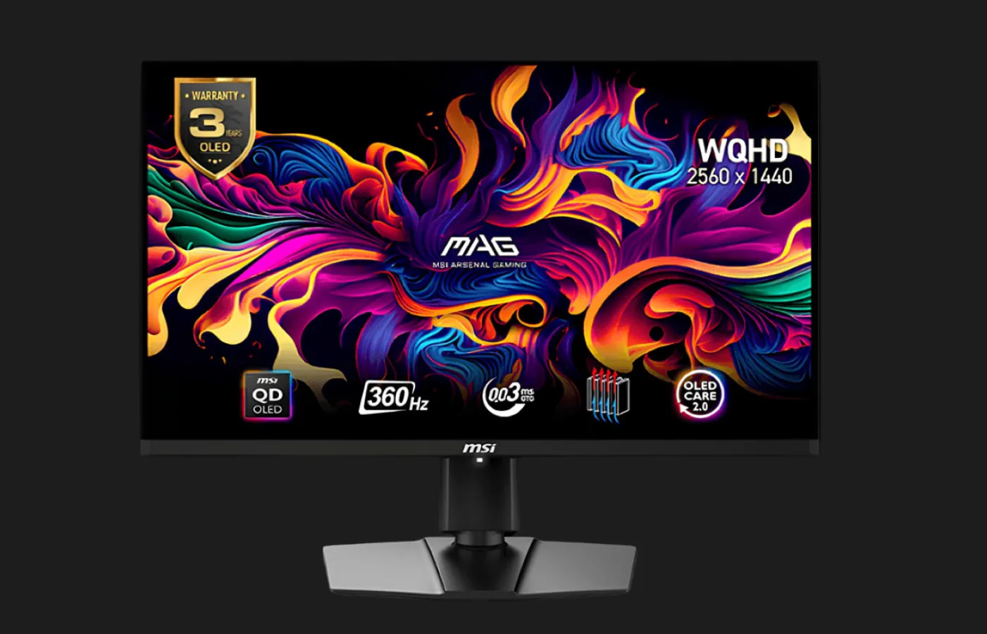 Ігровий монітор MSI 26.5" QD-OLED 360Hz MAG 271QPX (UA)