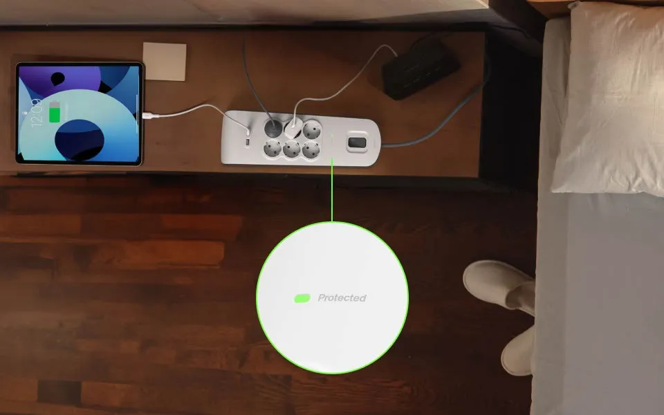 Мережевий фільтр Belkin 6хТип F, 3x1.5мм кв, 16А, 2xUSB-A 2.4A, з захистом від перенапруги,2м (White)