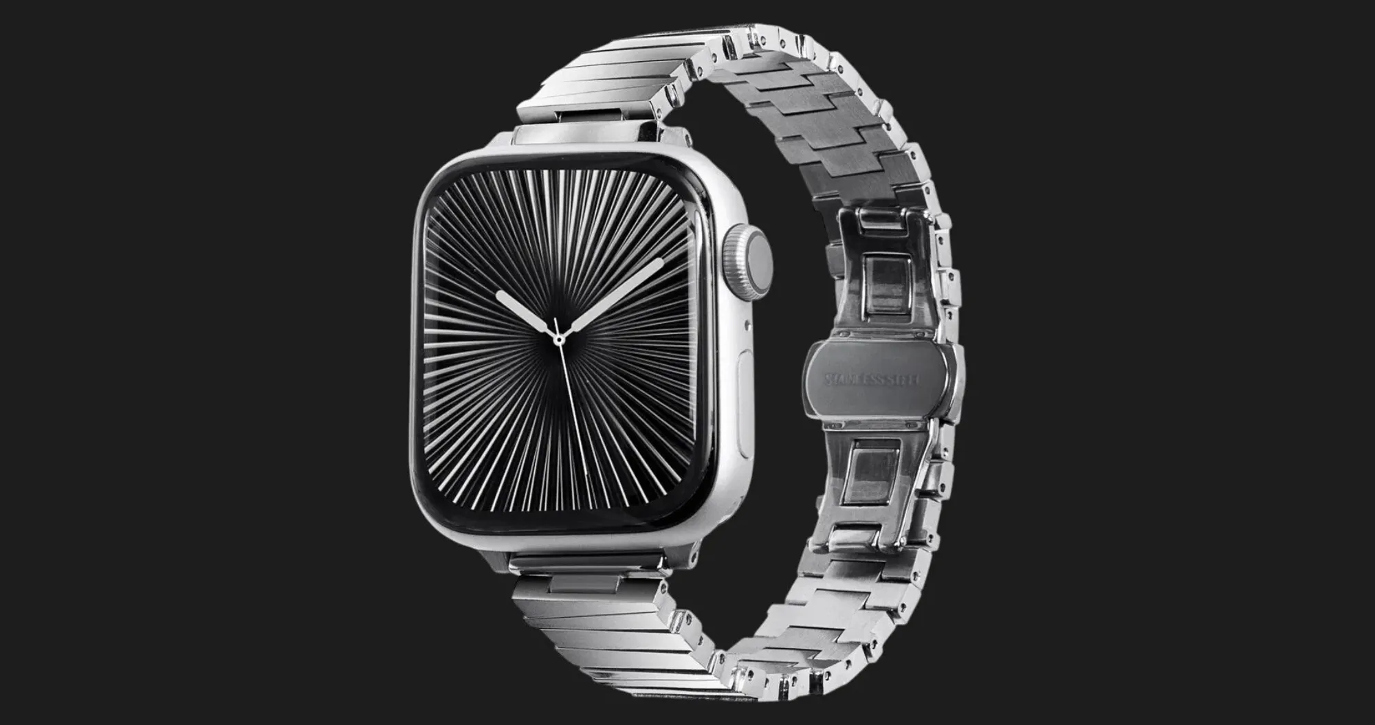 Ремінець LAUT LINKS MARCH для Apple Watch 44/45/46/49mm (Silver)