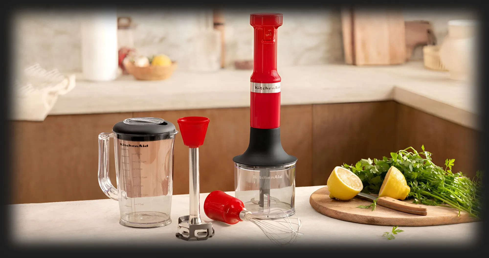 Блендер занурювальний KitchenAid з аксесуарами (Cream)