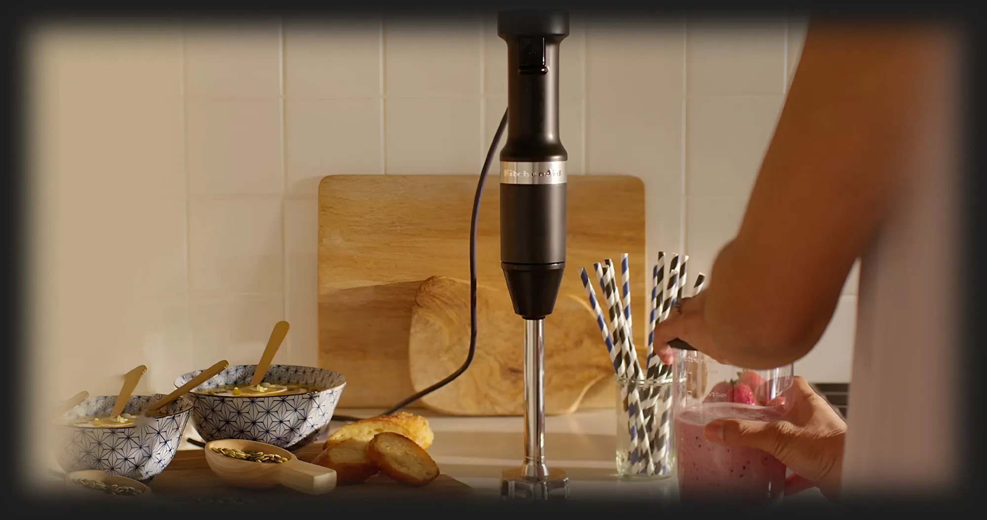 Блендер занурювальний KitchenAid з аксесуарами (Cream)