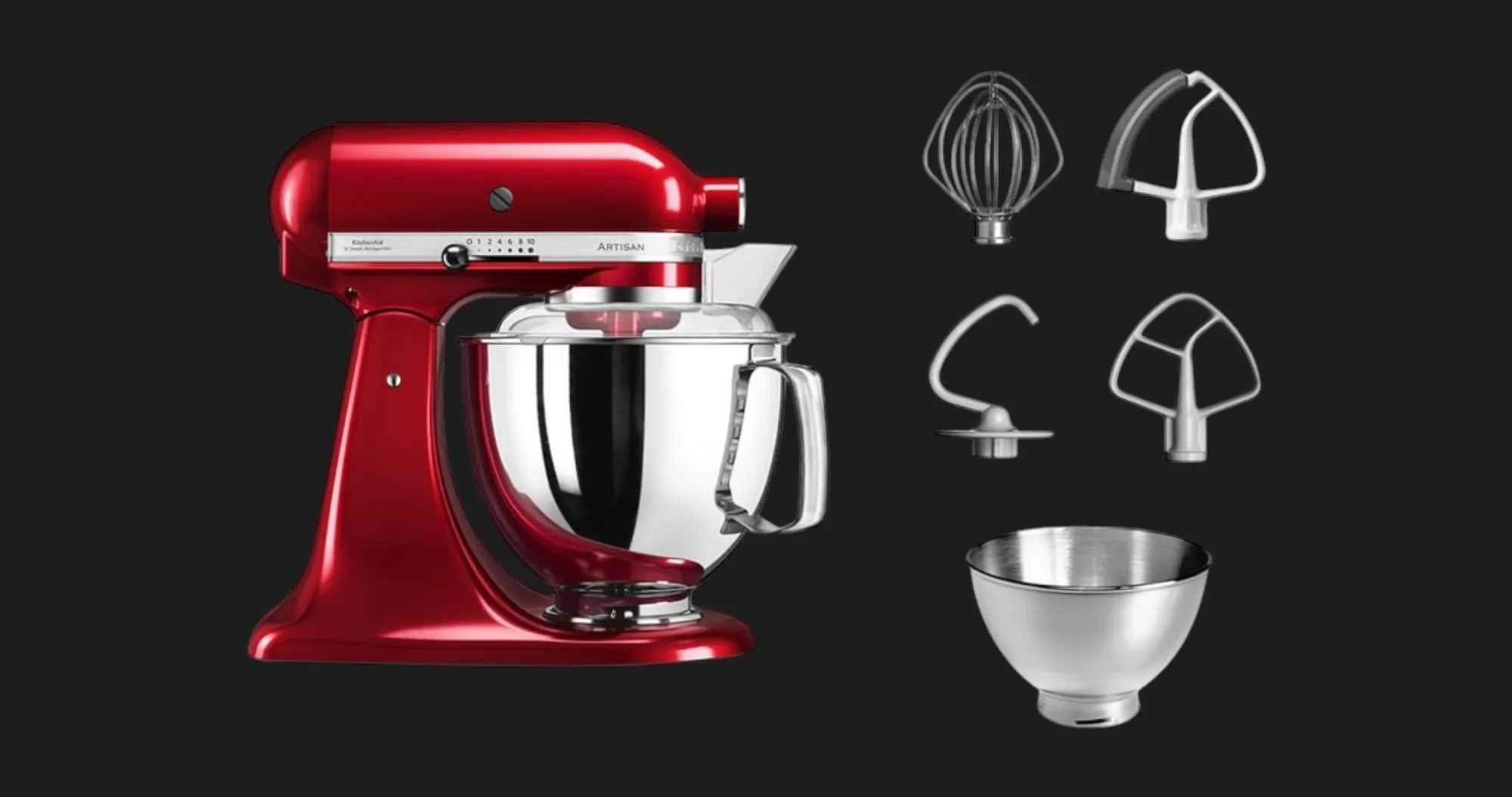 Планетарний міксер KitchenAid Artisan 4,8 л (Red)
