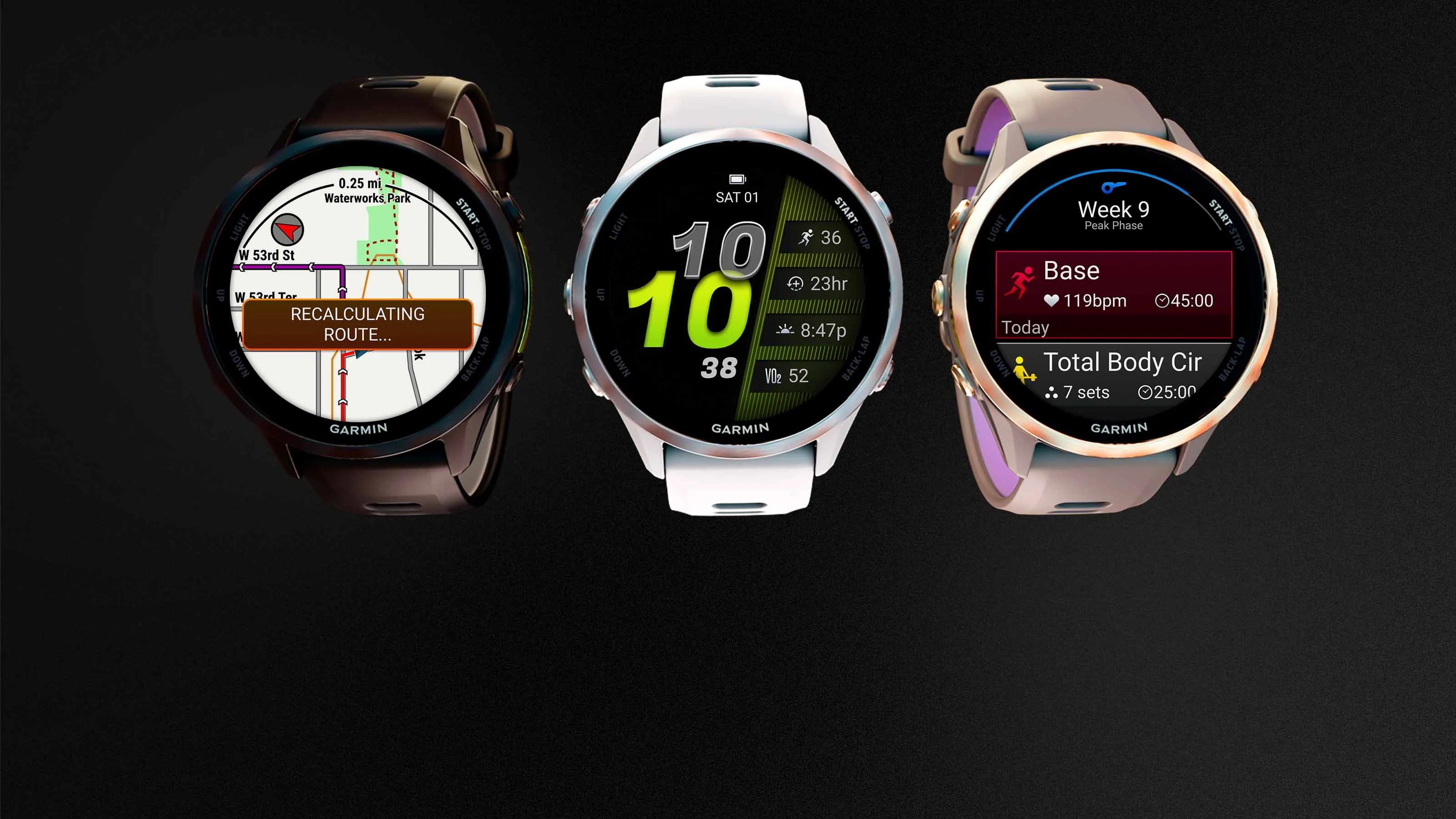 Garmin Forerunner 970 Titanium with Whitestone Case and Whitestone/Translucent Amp Yellow Band