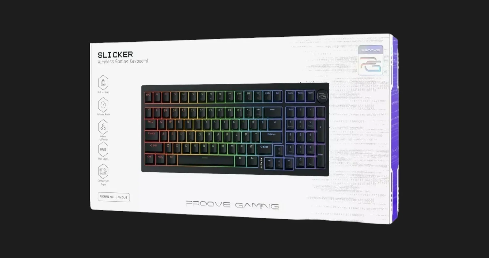 Ігрова клавіатура Proove Gaming Slicker (Black) (UA)