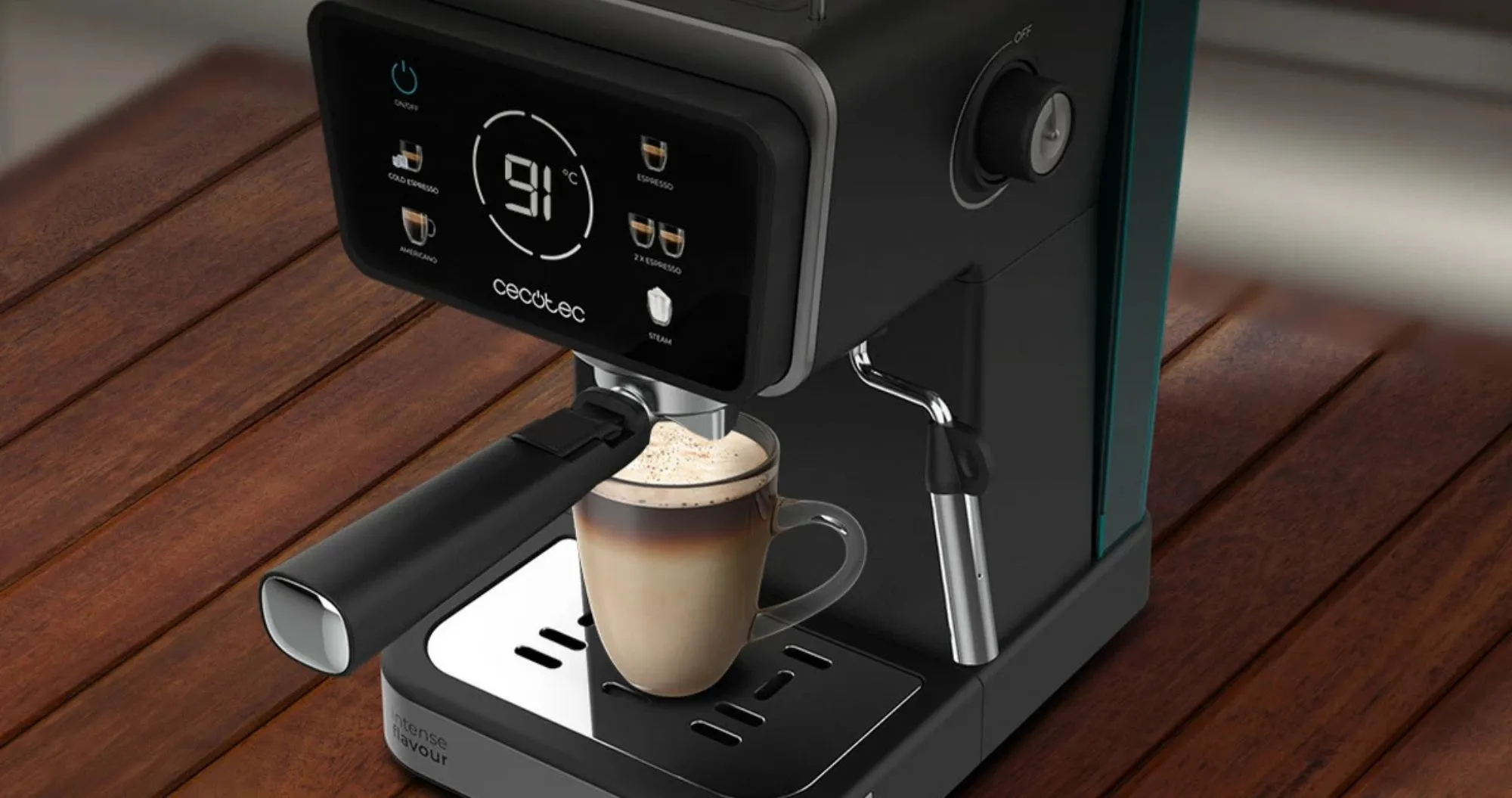 Ріжкова кавоварка Cecotec Power Espresso 20 ColdBrew Touch (Black) (CCTC-00269)