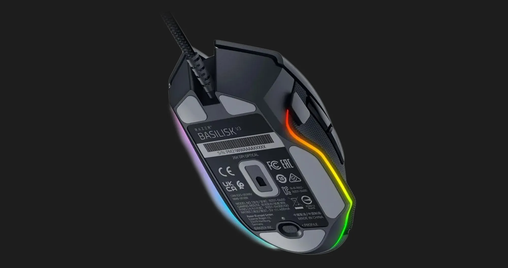 Ігрова миша Razer Basilisk V3 (Black) (RZ01-04000100-R3M1) (EU)