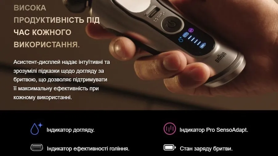 Електрична бритва Braun Series 9 Pro+ 9610s Wet&Dry (Black)