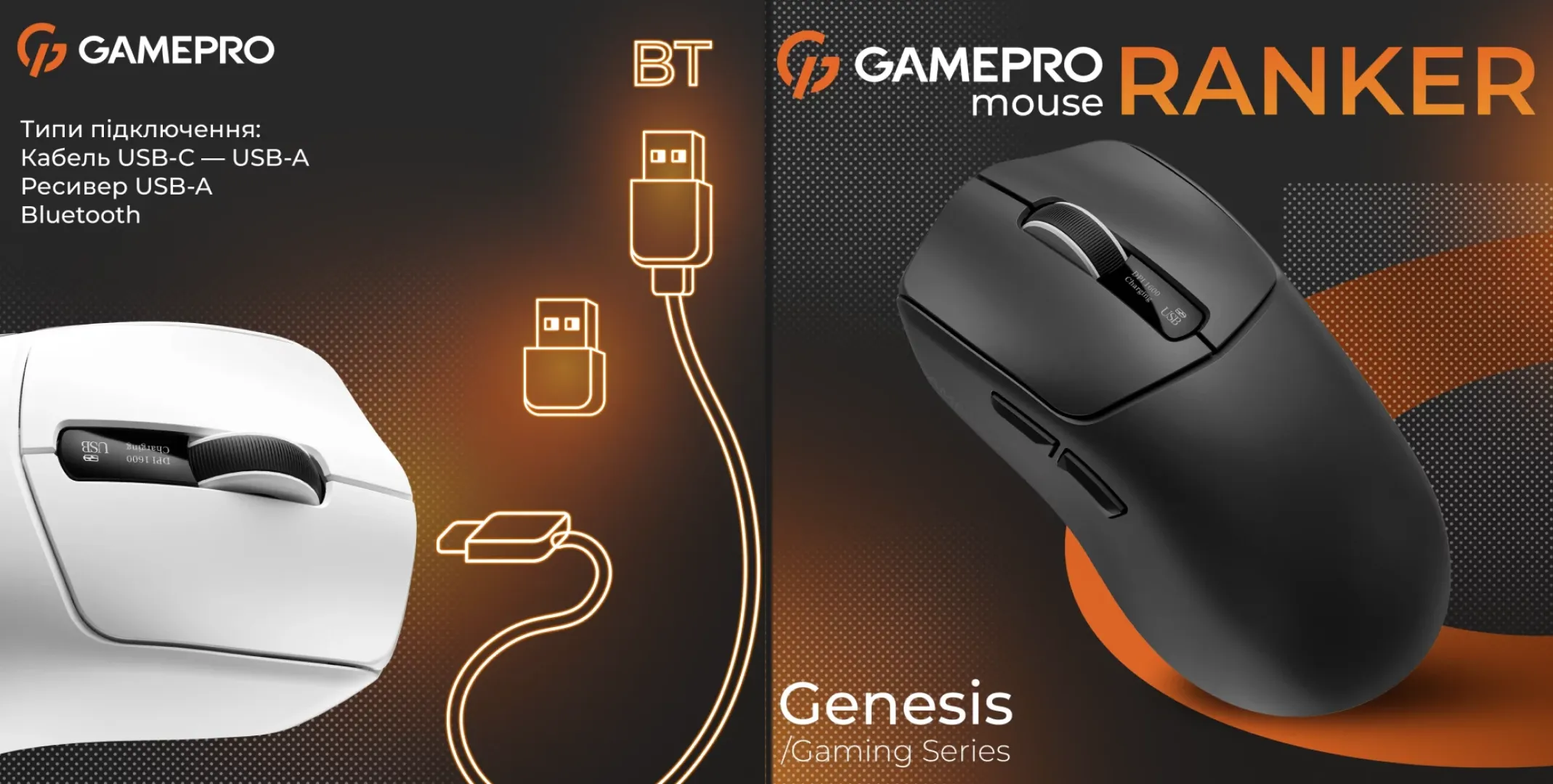 Ігрова миша GamePro Genesis Ranker GM012W (White) (UA)