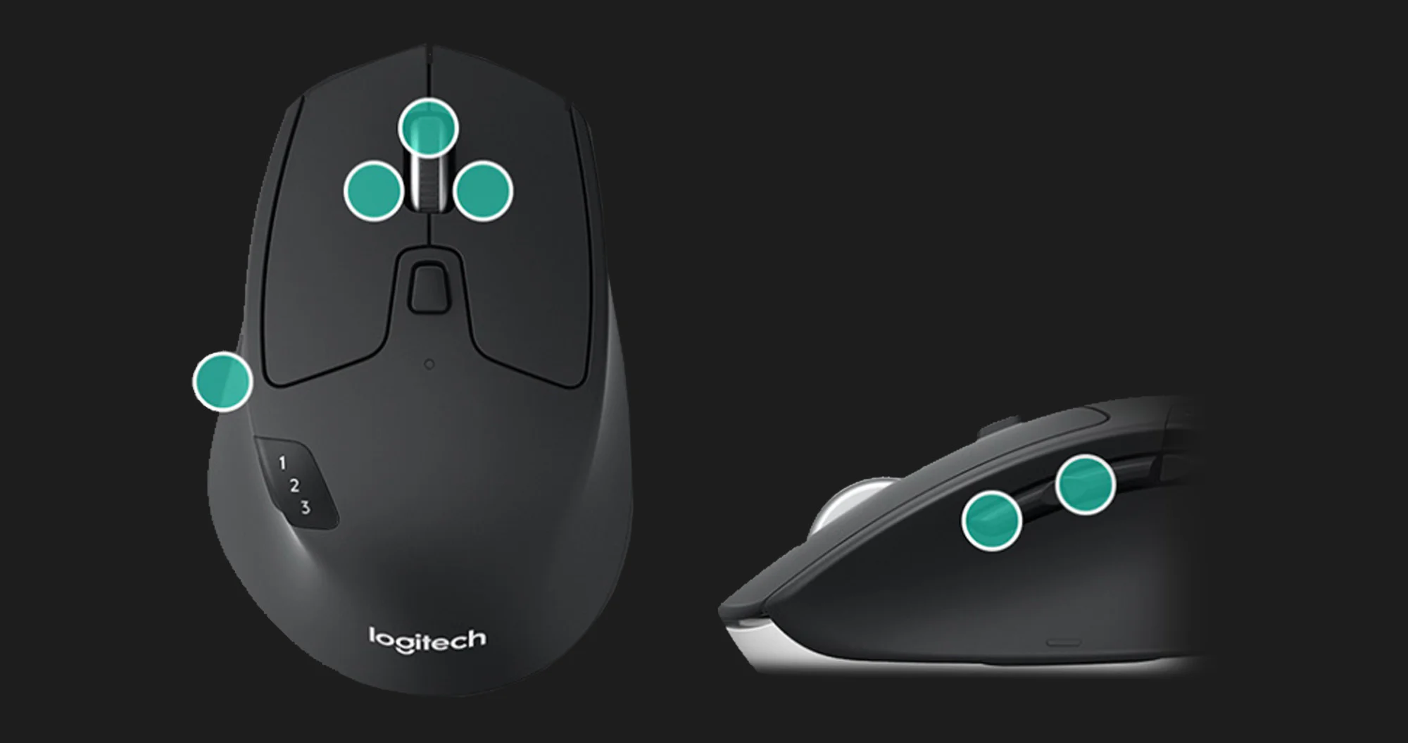 Миша бездротова Logitech M720 Triathlon USB (Black) (EU)